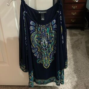 Ladies Bo-Ho style peep shoulder top